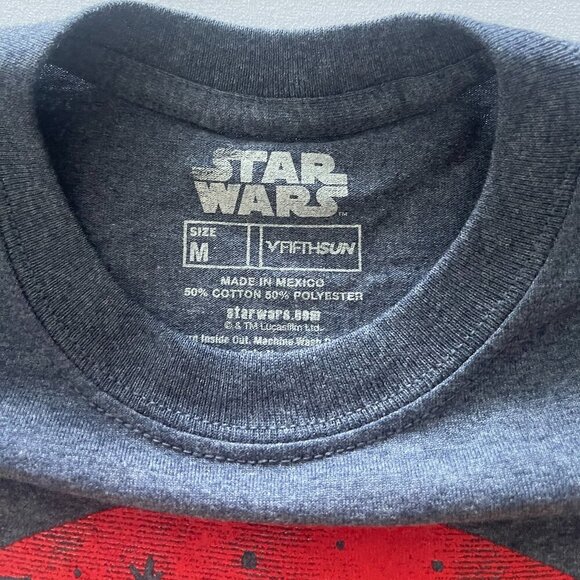 STAR WARS DARTH VADER Graphic Tee T-SHIRT Heather Blue Size M - Picture 2 of 3